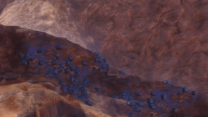 Lapislazuli can be found in the Kindlewastes, especially in areas toward the northern border of the biome.