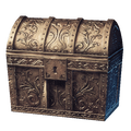 A gold chest. Typically contains epic or legendary quality Weapons or Armor.